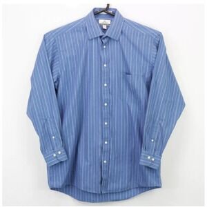 Enro Men's‎ Button Up LS Collared Shirt Size 16.5 Tall Multicolor Striped